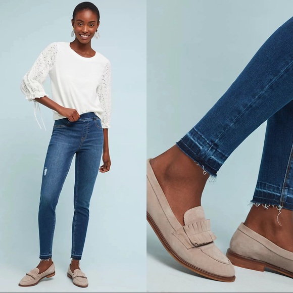 Spanx Distressed High Rise Skinny Jeans - Picture 10 of 16